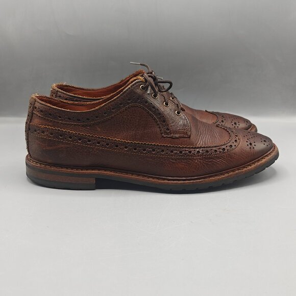 Allen Edmonds Aberdeen Brown Leather Wingtip Dress Shoes 10 D - Picture 1 of 11